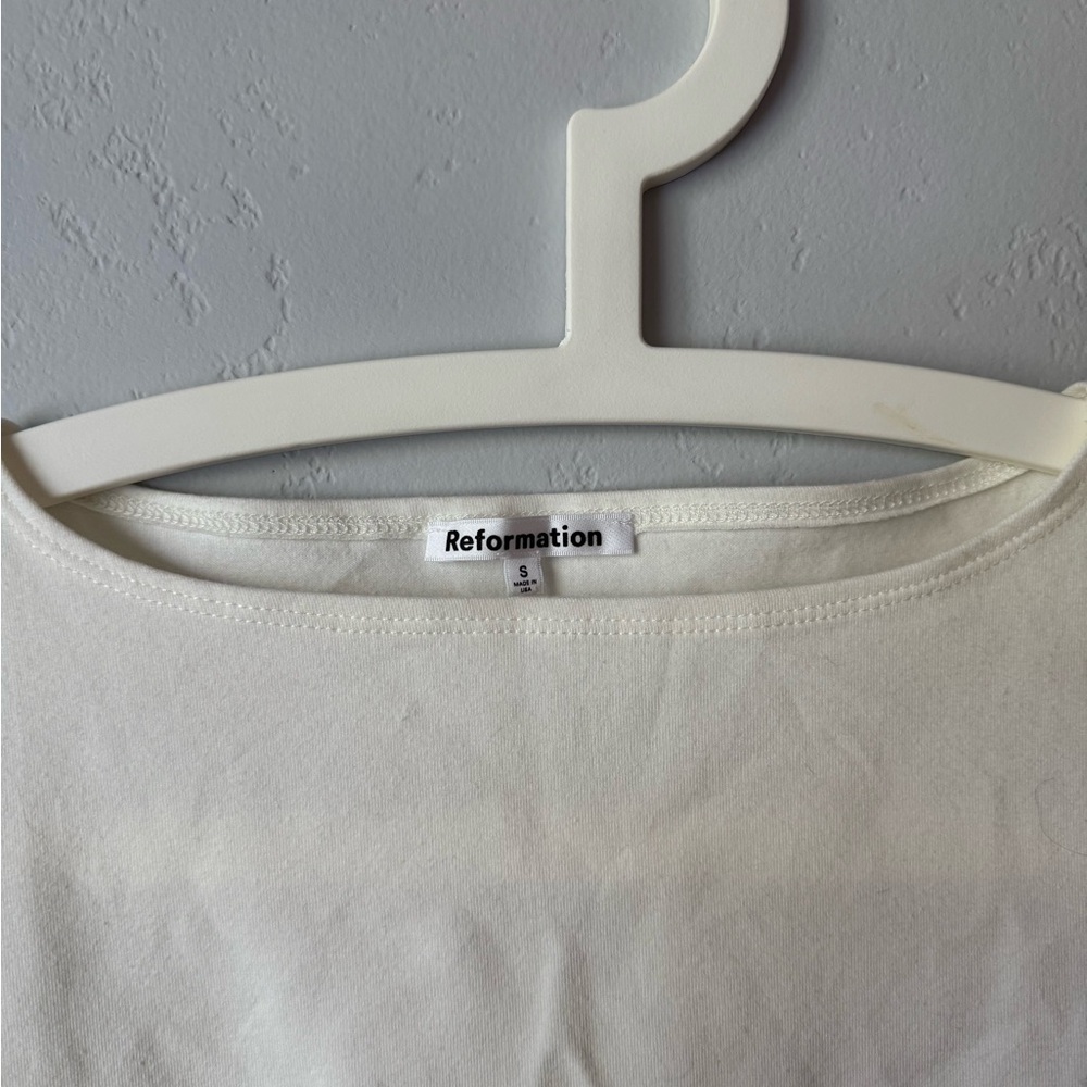 NWOT Reformation White Dusk Knit Top - Picture 6 of 7